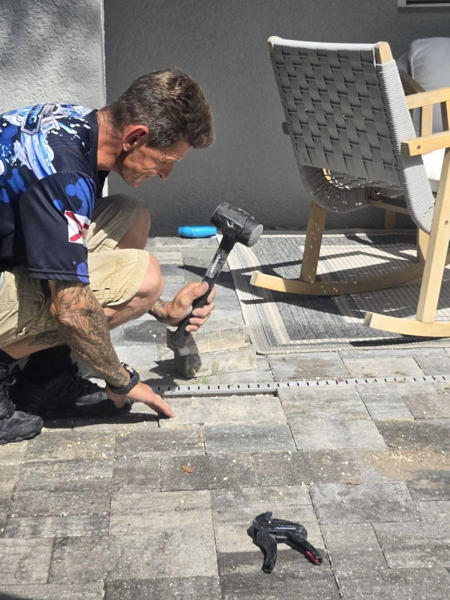 Winter Garden paver repair after restoration